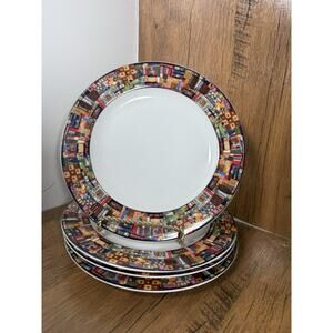 Farberware “Park Avenue 221” Lunch Plates by Retroneu Set of 4 - Modern Colors